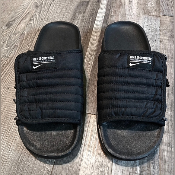 🩷Nike Women's Asuna 2 Slide Sandals Black dh846900 Size 8💜 - Picture 1 of 14